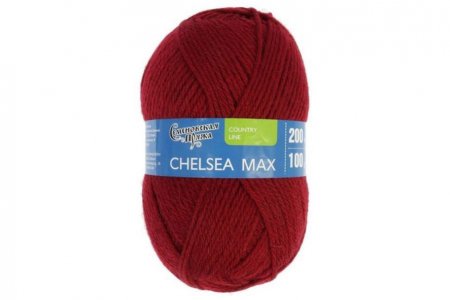 Пряжа Семеновская Chelsea MAX (Челси макс) георгин (215), 50%шерсть английский кроссбред/50%акрил, 200м, 100г