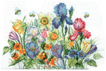 Набор для вышивания крестом РТО Садовые цветы, 35*25см