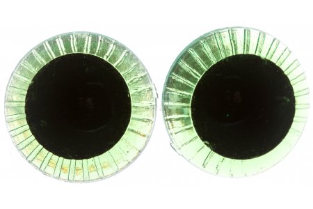 Глаза для игрушек круглые живые с лучиком, зеленый, d22мм, 1пара