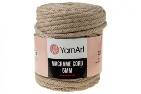 Пряжа YarnArt Macrame cord 5mm какао (768), 60%хлопок/40%полиэстер/вискоза, 85м, 500г