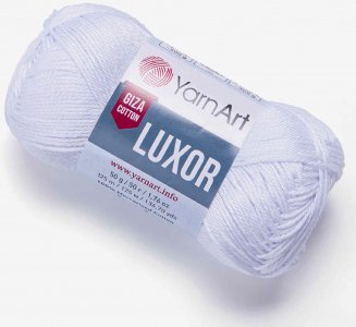 Пряжа YarnArt Luxor белый (1200), 100%хлопок, 125м, 50г