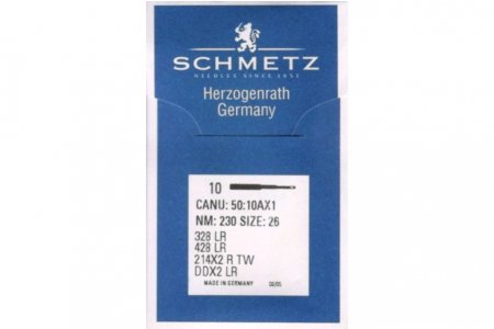 Иглы для промышленных швейных машин SCHMETZ 328LR №230, 10шт