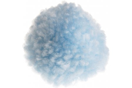 Помпон трикотажный Nazar голубой (17), 100%полиэстер, d3см