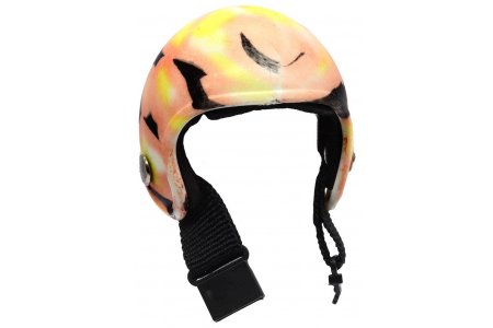 Шлем мини, розово-желтый, 5см