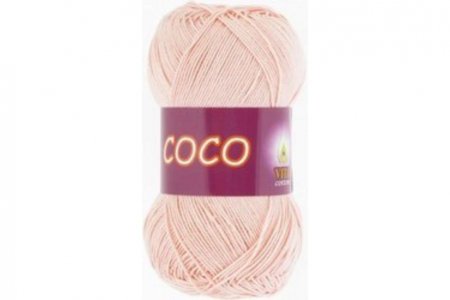 Пряжа Vita cotton Coco розовая пудра (4317), 100%мерсеризованный хлопок, 240м, 50г