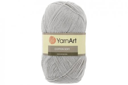 Пряжа YarnArt Cotton soft св.серый (49), 55%хлопок/45%полиакрил, 600м, 100г