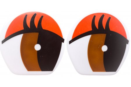 Глаза для игрушек, коричнево-оранжевый, d28мм, 1пара