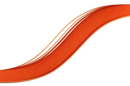 Бумага для квиллинга, Оранжевое мерцание, длина 330мм, ширина 3мм, 150 полосок, плотность 120 г/кв.м  