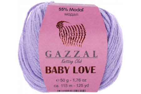 Пряжа Gazzal Baby Love сиреневый (1615), 55%модал/45%акрил, 115м, 50г