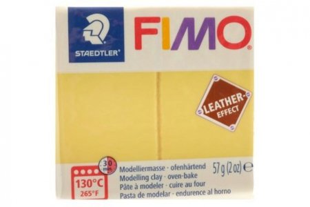 Полимерная глина FIMO Leather-effect, желтый шафран (109), 57г