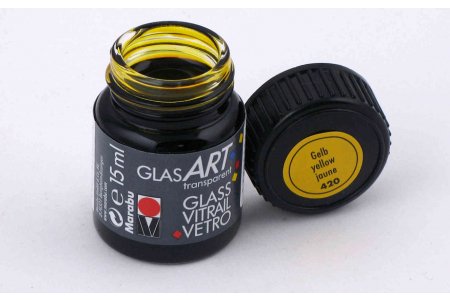 Витражная краска Marabu GlasArt, желтый (420), 15мл