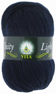 Пряжа Vita Unity Light темно-синий (6002), 52%акрил/48%шерсть, 200м, 100г