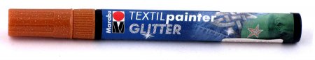 Фломастер по ткани Marabu-Textil Painter Glitter 3 мм,  цвет 546 коричневый блестки