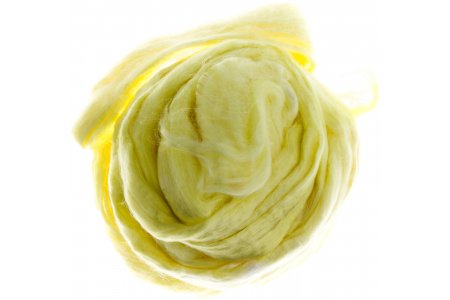 Вискоза для валяния ТРОИЦКАЯ лимон (1342), 100%вискоза, 50г