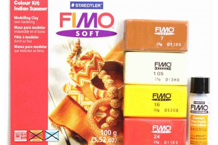 Набор полимерной глины для создания украшения FIMO Soft, Бабье лето, 4 блока по 25г
