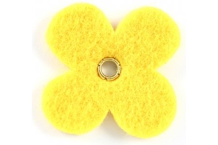 Украшения из фетра GLOREX Цветок, желтый, 3,5см