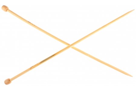 Спицы для вязания прямые GAMMA бамбуковые, d7мм, 35-36см