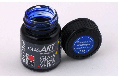 Витражная краска Marabu GlasArt, темный ультрамарин (455), 15мл