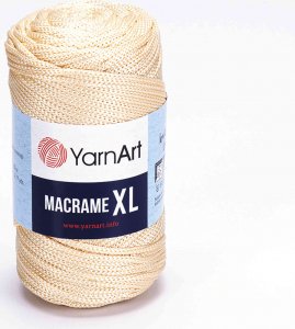 Пряжа YarnArt Macrame XL кремовый (165), 100%полиэстер, 130м, 250г