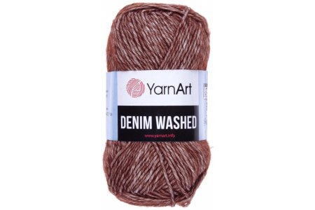 Пряжа YarnArt Denim Washed коричневый (917), 20%акрил/80%хлопок, 130м, 50г