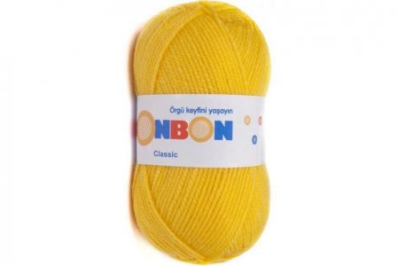 Пряжа Nako Bonbon classic желтый (98217), 100%акрил, 200м, 100г