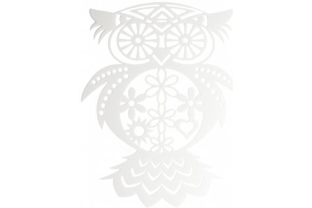 Трафарет пластиковый MARABU Сова с цветами, 30*30см