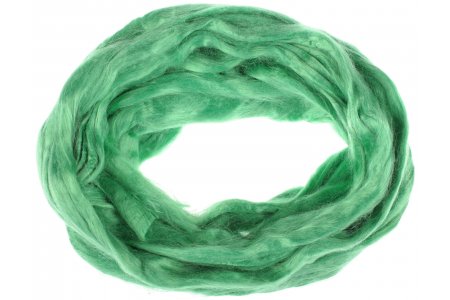 Волокно для валяния вискоза ТРОИЦКАЯ зеленое яблоко (0009), 50г