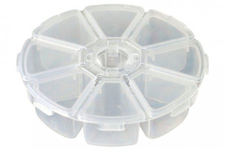Коробка пластиковая для мелочей БЕЛОСНЕЖКА прозрачный, 8 отделений, 10,3*2,4см