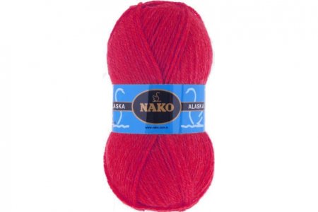 Пряжа Nako Alaska красный (7119), 60%акрил/25%шерсть/15%верблюжья шерсть, 204м, 100г