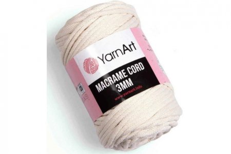 Пряжа YarnArt Macrame cotton кремовый (752), 85%хлопок/15%полиэстер, 225м, 250г