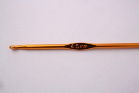 Крючок для вязания GAMMA металлический, желтый, d4,5мм, 15см