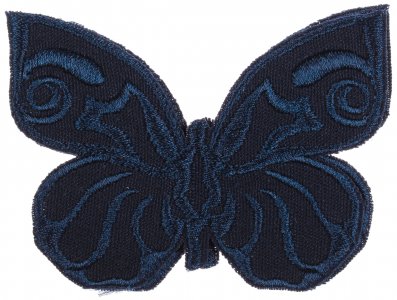 Термоаппликация Бабочка, синий на синем