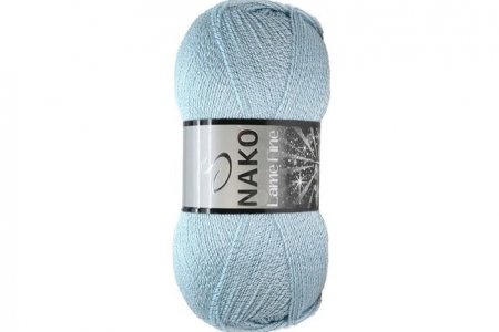 Пряжа Nako Lame Fine бледно-голубой (10471), 96%акрил/4%метанит, 440м, 100г