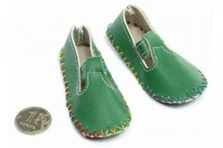 Туфли для куклы, зеленый 8*3,5см, высота 2см, 1 пара