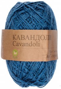 Пряжа Прочее Кавандоли синий (05), 100%джут, 180м, 100г