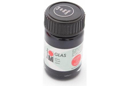 Витражная краска Marabu Glas на водной основе, черный (073), 15мл