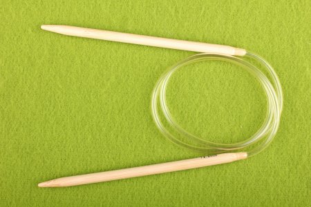 Спицы для вязания круговые GAMMA, бамбуковые, d6,5мм, 80см