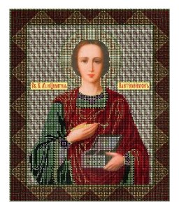 Набор для вышивания бисером GALLA COLLECTION икона Пантелеймон Целитель, 27*33см