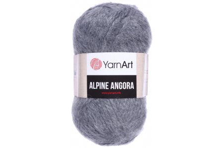 Пряжа Yarnart Alpine angora серый (335), 20%шерсть/80% акрил, 150м, 150г