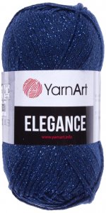 Пряжа YarnArt Elegance синий (105), 88%хлопок/12%металлик, 130м, 50г