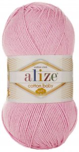 Пряжа Alize Cotton baby soft розовый (185), 50%хлопок/50%акрил, 270м, 100г