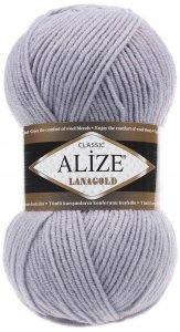 Пряжа Alize Lanagold светло-серый (200), 51%акрил/49%шерсть, 240м, 100г