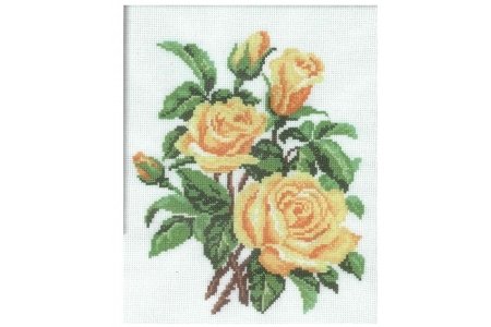 Набор для вышивания крестом РТО Желтые розы, 20*25см