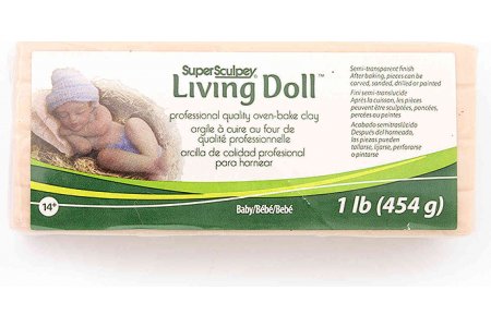 Полимерная глина для лепки кукол SCULPEY Super living doll, телесный, 454г  
