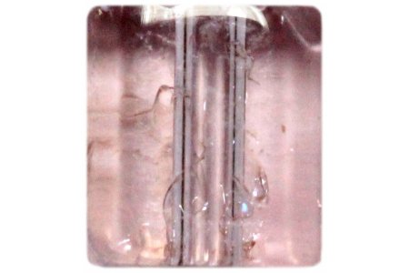 Бусина стеклянная ZLATKA Куб, розовый (005), 4мм