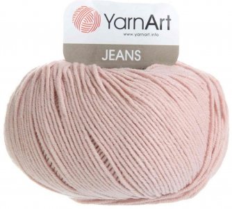 Пряжа YarnArt Jeans бледно розовый (83), 55%хлопок/45%акрил, 160м, 50г