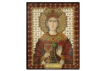 Набор для вышивания бисером PANNA, Икона Святой великомученицы Варвары, 8,5*10,5см, 10цветов бисера, 1цвет мулине