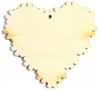 Заготовка для декорирования деревянная Сердце ажурное, 8,5см