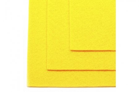 Фетр листовой IDEAL 100%полиэстер, жесткий, желтый (643), 1мм, 20*30см