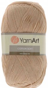 Пряжа YarnArt Cotton soft св.беж (07), 55%хлопок/45%полиакрил, 600м, 100г